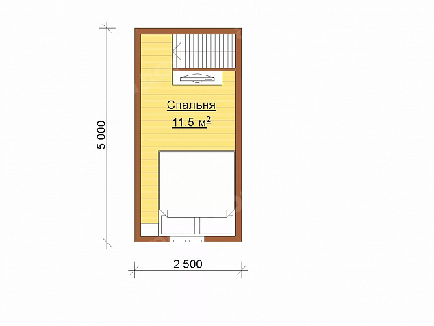 Каркасный дом 6х5 «Тайга 25»