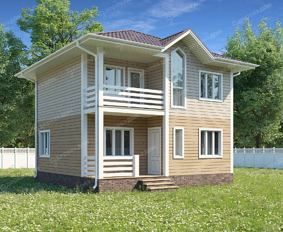 Каркасный дом 8х8 «Байкал 19»