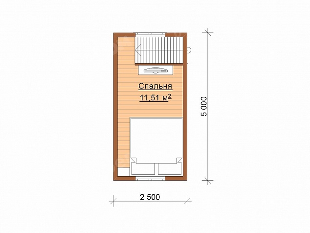 Каркасный дом 5х4 «Тайга 131»